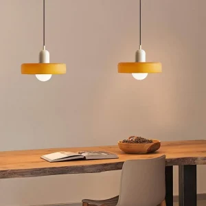 Nordic Glass Pendant Light Candy Color Single Head Lamp For Living Room Bedroom Study Dining Room Bar Indoor Decorative Fixtures